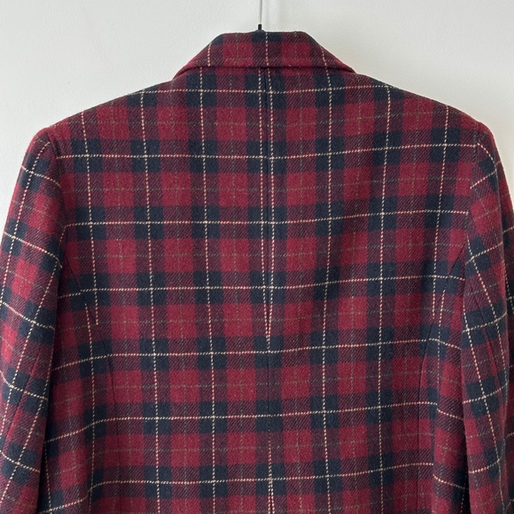 Vintage White Stag Plaid Wool Blazer - Picture 11 of 16